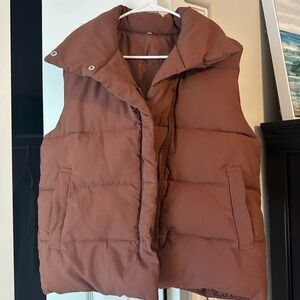 Reddish Brown Puffer Vest